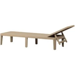 WOOOD Jinte Ligbed Tuin - Kunststof - Zand - 29x55x191 -Leenbakker Winkel 47d49266feea4da5a142a05e2a708684