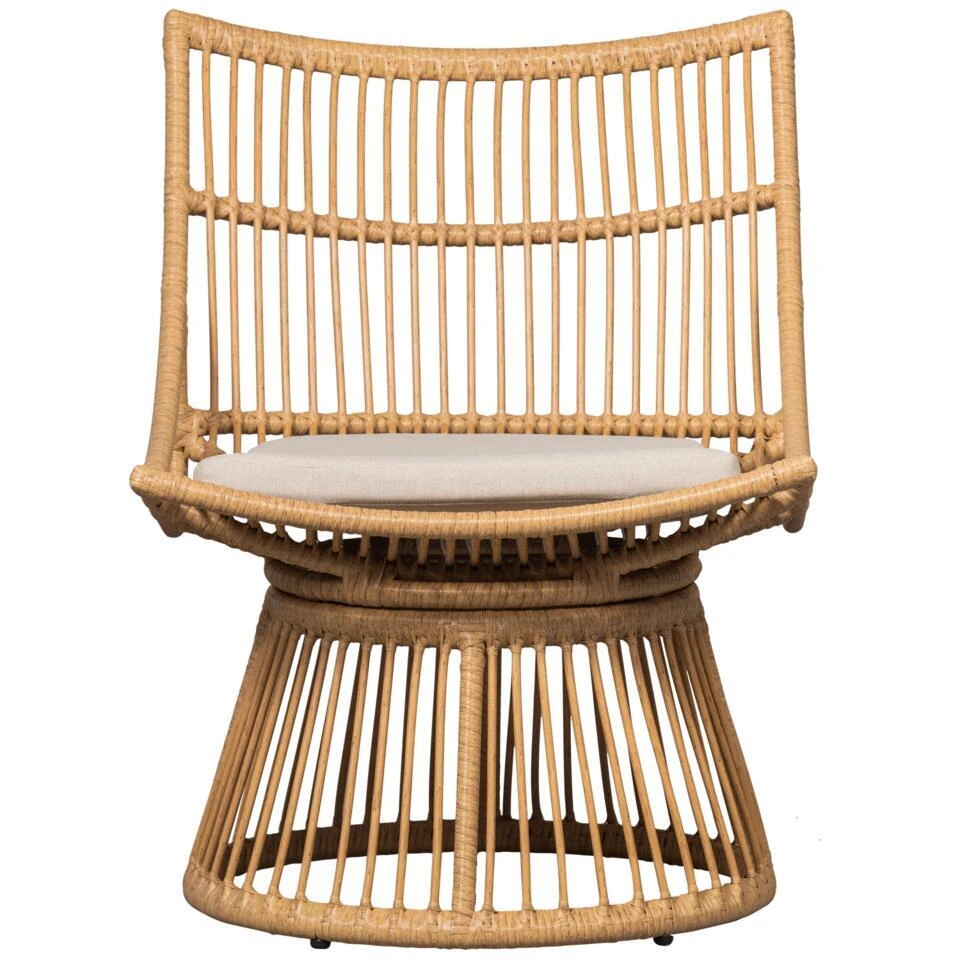 WOOOD Fauteuil Alatna - Wicker - Naturel - 80x64x53 4 WOOOD Fauteuil Alatna - Wicker - Naturel - 80x64x53 - Afbeelding 4