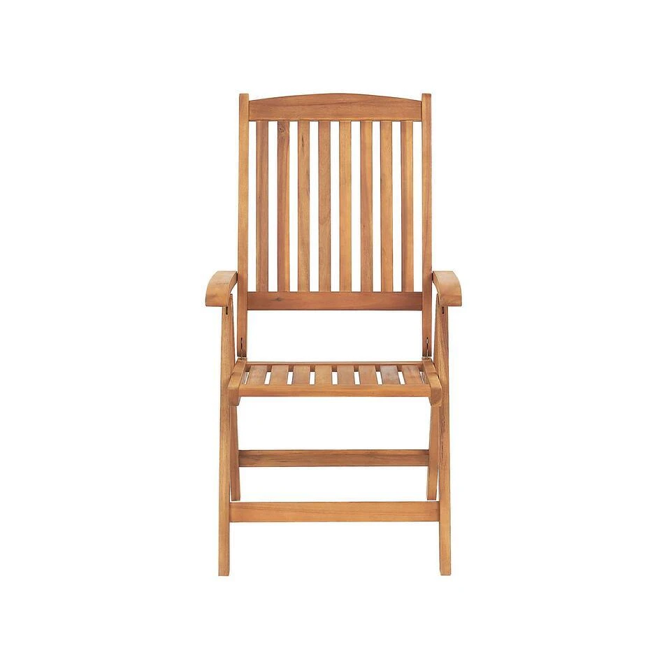 Beliani Inklapbare Tuinmeubels JAVA - Lichte Houtkleur Acaciahout 4 Beliani Inklapbare Tuinmeubels JAVA - Lichte Houtkleur Acaciahout - Afbeelding 4