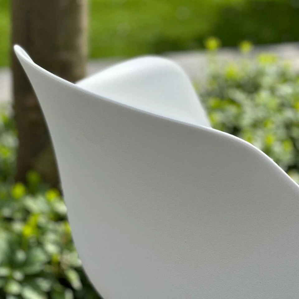 Nolon Noa-Puk Kunststof Tuinstoel Wit - Wit Onderstel 9 Nolon Noa-Puk Kunststof Tuinstoel Wit - Wit Onderstel - Afbeelding 9