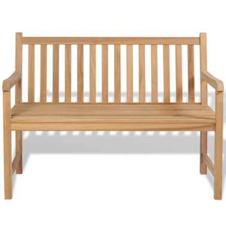 VidaXL Tuinbank 120 Cm Teakhout 2 VidaXL Tuinbank 120 Cm Teakhout - Afbeelding 2