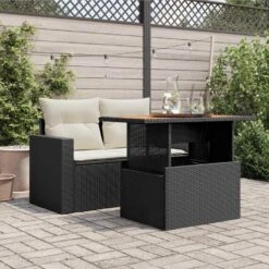 VidaXL - Tuintafel - Zwart - Poly Rattan En Acaciahout - 100x55x73 Cm -Leenbakker Winkel 4d561fec096141bbaf3ce9bf5ba1782f