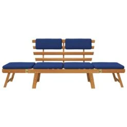 VidaXL - Tuinbank - Blauw - Acaciahout - 190 Cm - 2-in-1 - Met Kussen -Leenbakker Winkel 4e83308400ca49efab6598c1e3db2ce4