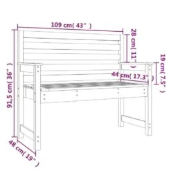 VidaXL - Tuinbank - Honingbruin - Grenenhout - 109 X 48 X 91.5 Cm -Leenbakker Winkel 4ed1b3fd448a4646babe5b0b79154943