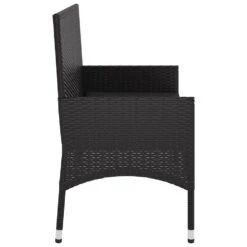 VidaXL - Tuinbank 2-zits - Zwart - Poly Rattan - Met Zwart Kussens -Leenbakker Winkel 4f3fb6f8bb1140fa85684045e96fe3d8