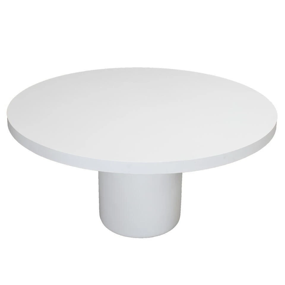 Tuintafel Rond 120cm - Wit Eco Composiet - Betonlook - Eden 4 Tuintafel Rond 120cm - Wit Eco Composiet - Betonlook - Eden - Afbeelding 4