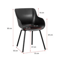 Hartman Kuipstoel Amaya - Kunststof Aluminium Zwart -Leenbakker Winkel 50101130 9096