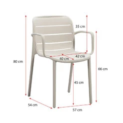 Stapelstoel Nice - Kunststof/zand -Leenbakker Winkel 50101146 9096