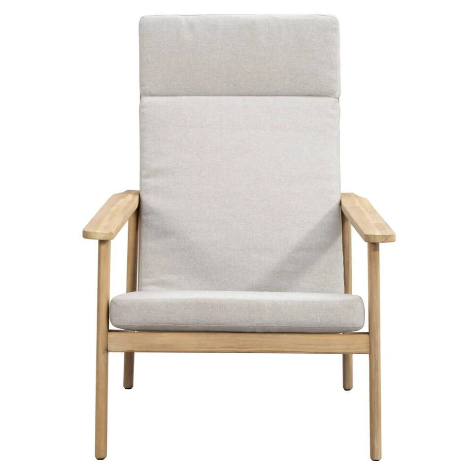 Lounge Fauteuil Jura - Acacia/grijs 2 Lounge Fauteuil Jura - Acacia/grijs - Afbeelding 2