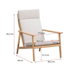 Lounge Fauteuil Jura - Acacia/grijs 13 Lounge Fauteuil Jura - Acacia/grijs -Leenbakker Winkel 50103030 9096