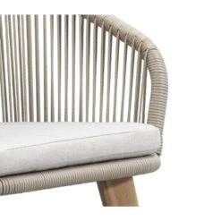 Diningstoel Nant - Wicker/acacia Taupe - 86x61x60 Cm -Leenbakker Winkel 50103035 9000