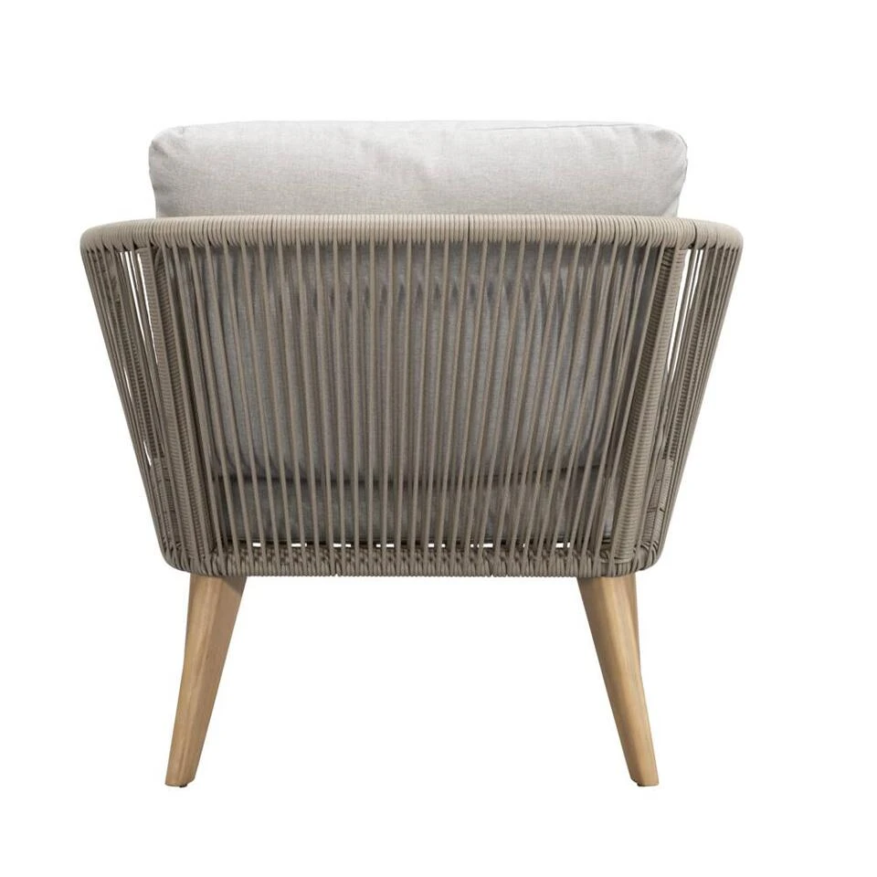 Loungestoel Nant - Wicker/acacia Taupe - 87x79x67 Cm 3 Loungestoel Nant - Wicker/acacia Taupe - 87x79x67 Cm - Afbeelding 3