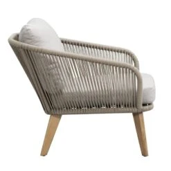 Loungestoel Nant - Wicker/acacia Taupe - 87x79x67 Cm 9 Loungestoel Nant - Wicker/acacia Taupe - 87x79x67 Cm -Leenbakker Winkel 50103036 8000