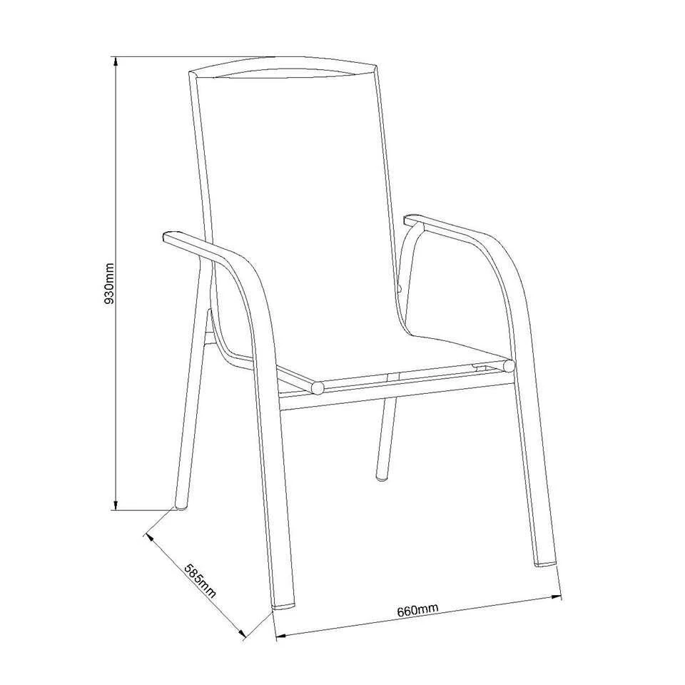 Stapelstoel Cannes - Mat Grijs 8 Stapelstoel Cannes - Mat Grijs - Afbeelding 8