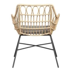 Le Sud Loungestoel Grimaud - Zwart/naturel - 82x70x67 Cm -Leenbakker Winkel 50105173 0900