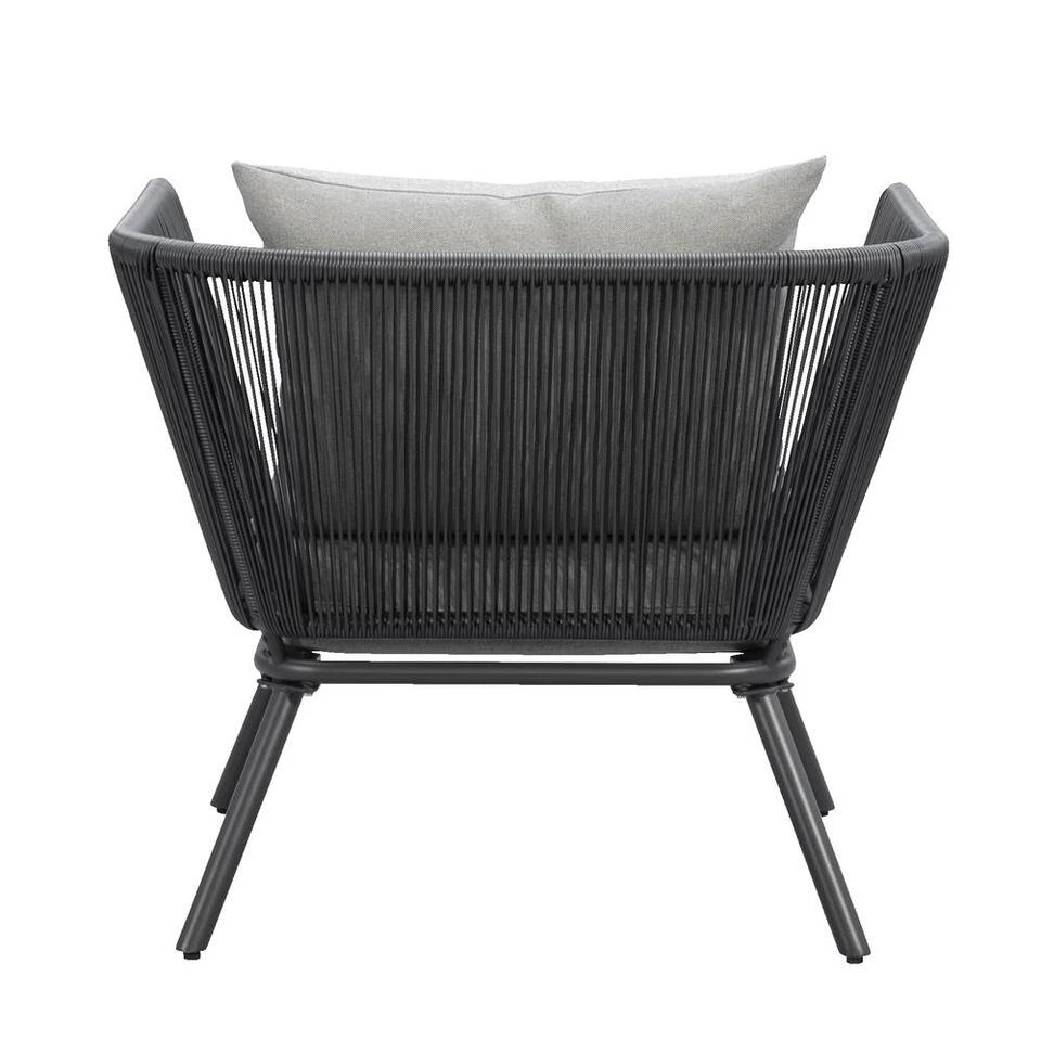 Loungestoel Almeria - Antraciet - 75x89x75 Cm 4 Loungestoel Almeria - Antraciet - 75x89x75 Cm - Afbeelding 4