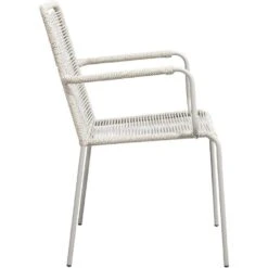 Stapelstoel Isola - Metaal/rope Zand - 85x53x64 Cm -Leenbakker Winkel 50105188 0800