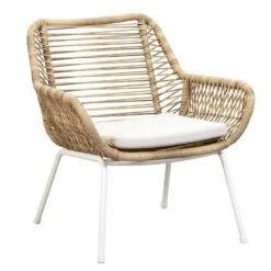 Loungestoel Grand - Wicker Naturel - 78x73x71 Cm