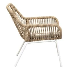 Loungestoel Grand - Wicker Naturel - 78x73x71 Cm -Leenbakker Winkel 50105269 8000