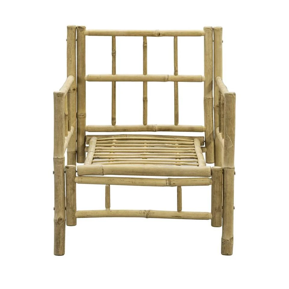 Loungestoel Tarifa Bamboe - Naturel - 82x66x75 Cm 2 Loungestoel Tarifa Bamboe - Naturel - 82x66x75 Cm - Afbeelding 2