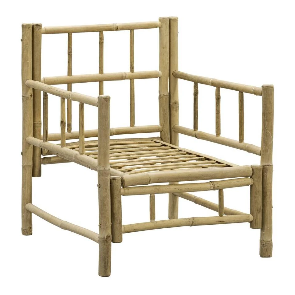 Loungestoel Tarifa Bamboe - Naturel - 82x66x75 Cm 1 Loungestoel Tarifa Bamboe - Naturel - 82x66x75 Cm