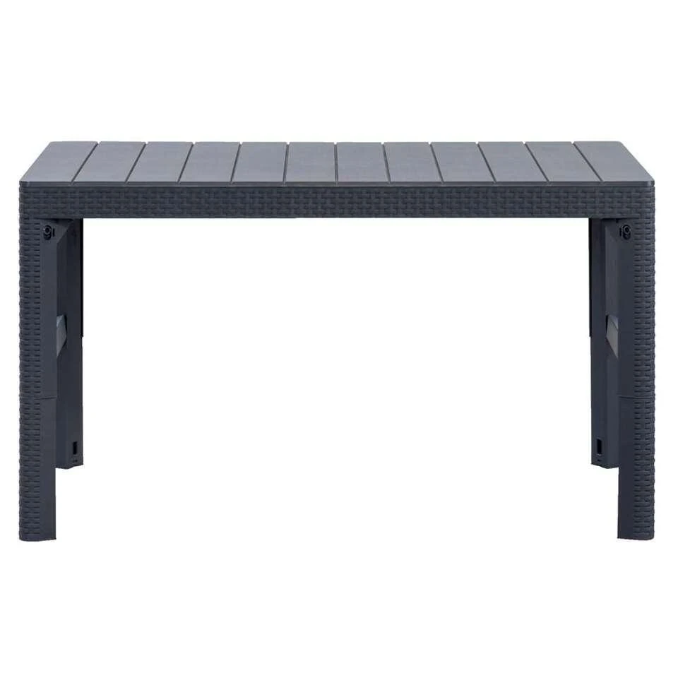 Keter Allibert Verstelbare Tafel Lyon - Grijs - 116x71,5x40/66 Cm 4 Keter Allibert Verstelbare Tafel Lyon - Grijs - 116x71,5x40/66 Cm - Afbeelding 4