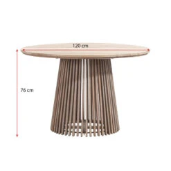 Tuintafel Saône - Acacia/greywash - 76xØ120 Cm 10 Tuintafel Saône - Acacia/greywash - 76xØ120 Cm -Leenbakker Winkel 50153056 9096