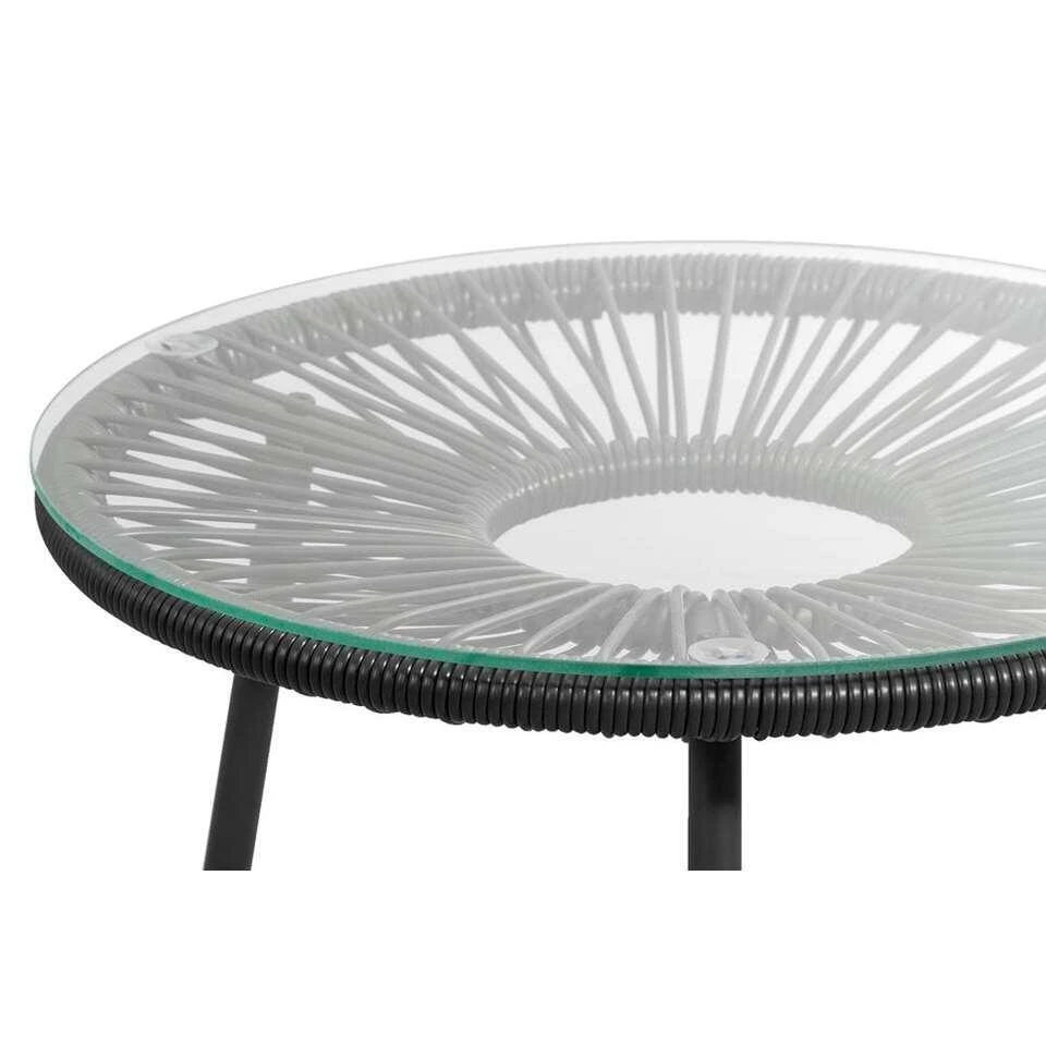 Bijzettafel Formentera - Antraciet - 50xØ50 Cm 2 Bijzettafel Formentera - Antraciet - 50xØ50 Cm - Afbeelding 2