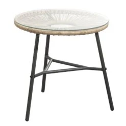 Bijzettafel Formentera - Naturel/antraciet - 50xØ50 Cm 5 Bijzettafel Formentera - Naturel/antraciet - 50xØ50 Cm -Leenbakker Winkel 50155168 0300