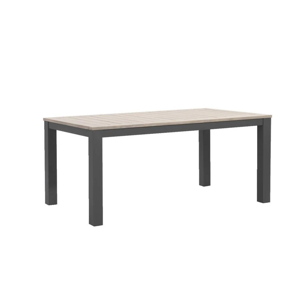 Tuintafel Tarn - Aluminium/eucalyptus Antraciet - 75x170x95 Cm 2 Tuintafel Tarn - Aluminium/eucalyptus Antraciet - 75x170x95 Cm - Afbeelding 2