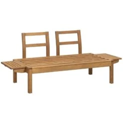 Tuinbank Orleàns Brest - Naturel/donkergroen - 61x157x61 Cm -Leenbakker Winkel 50203060 0300