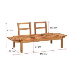 Tuinbank Orleàns - Naturel - 66x157x66 Cm 17 Tuinbank Orleàns - Naturel - 66x157x66 Cm -Leenbakker Winkel 50203060 9096