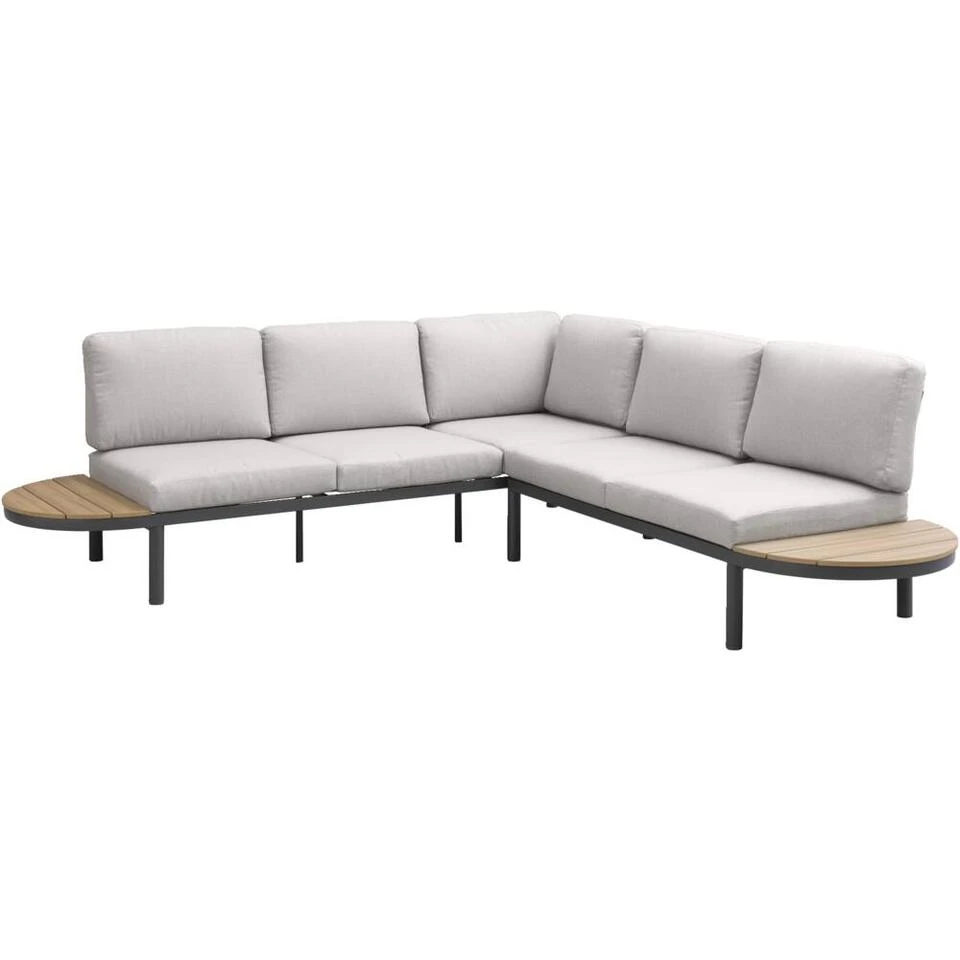 Loungebank Soulac - Antraciet - 81x243x71,5 Cm 2 Loungebank Soulac - Antraciet - 81x243x71,5 Cm - Afbeelding 2