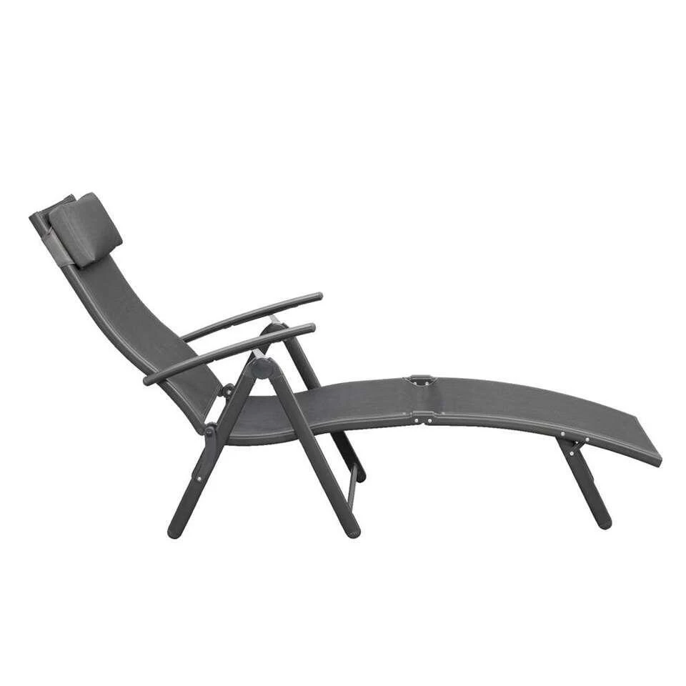 Ligbed Arles - Antraciet - 63,5x187x97,7 Cm 5 Ligbed Arles - Antraciet - 63,5x187x97,7 Cm - Afbeelding 5