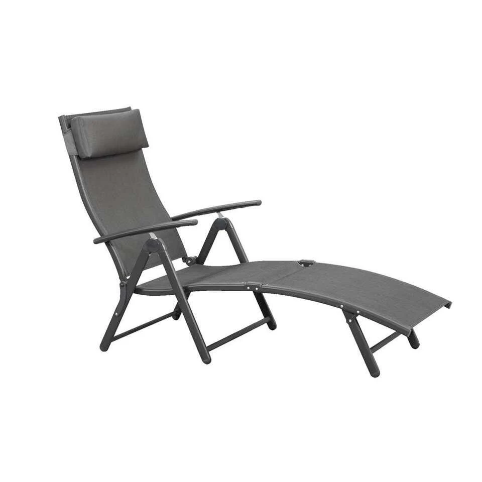 Ligbed Arles - Antraciet - 63,5x187x97,7 Cm 1 Ligbed Arles - Antraciet - 63,5x187x97,7 Cm