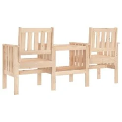 VidaXL - Tuinbank 2-zits - Bruin - Grenenhout - Met Tafel -Leenbakker Winkel 5051ac6fe8954fd79500aae8a325fccf