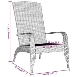 VidaXL - Tuinstoel Adirondack - Zwart - Poly Rattan 13 VidaXL - Tuinstoel Adirondack - Zwart - Poly Rattan -Leenbakker Winkel 512b0e8574a6496a8d139f545eb2db28