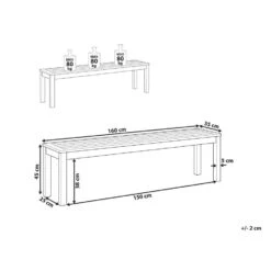 Beliani Tuinbank TUSCANIA - Donkere Houtkleur Eucalyptushout -Leenbakker Winkel 51814f6ded834b38b772ea3aa8bcce3b