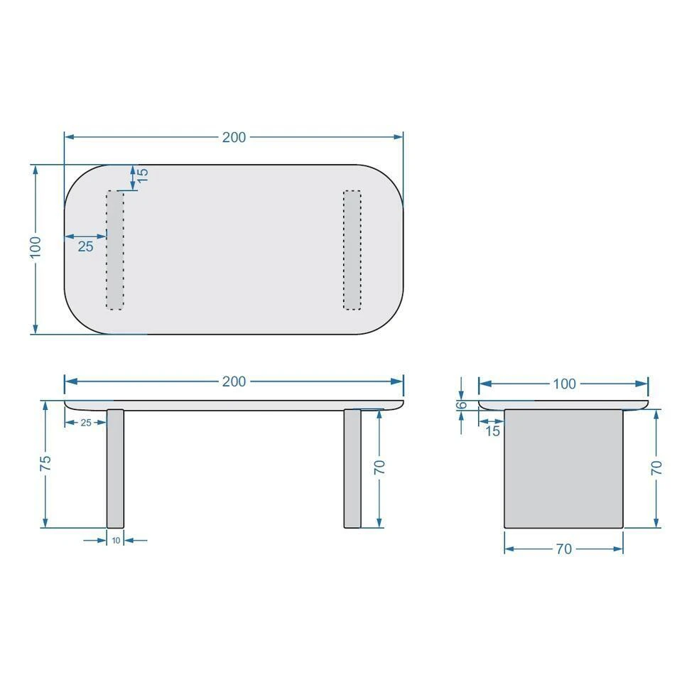 Tuintafel Deens Ovaal - Wit Betonlook - 240x100x75cm - Maya 8 Tuintafel Deens Ovaal - Wit Betonlook - 240x100x75cm - Maya - Afbeelding 8