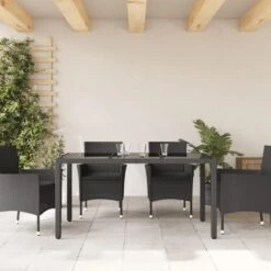 VidaXL - Tuintafel - Zwart - Poly Rattan - 150 X 90 X 75 Cm -Leenbakker Winkel 51e5667d8ef5432ab6523834c244eaa4