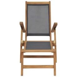 VidaXL Ligstoel Met Voetensteun Massief Teakhout Zwart -Leenbakker Winkel 525bc741018a44e0a5a50b5cd7afefa2