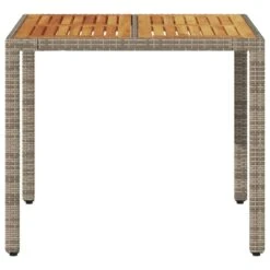 VidaXL - Tuintafel - Grijs - Poly Rattan - 90 X 90 X 75 Cm -Leenbakker Winkel 5278deaf78f8463e82bea20c0e7d6a8c