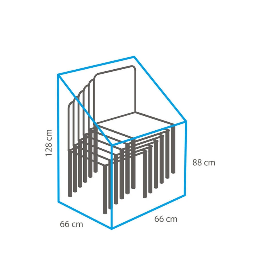 Outdoor Covers - Hoes Voor Stapelstoelen - Antraciet - 88-128x66x66 Cm 3 Outdoor Covers - Hoes Voor Stapelstoelen - Antraciet - 88-128x66x66 Cm - Afbeelding 3