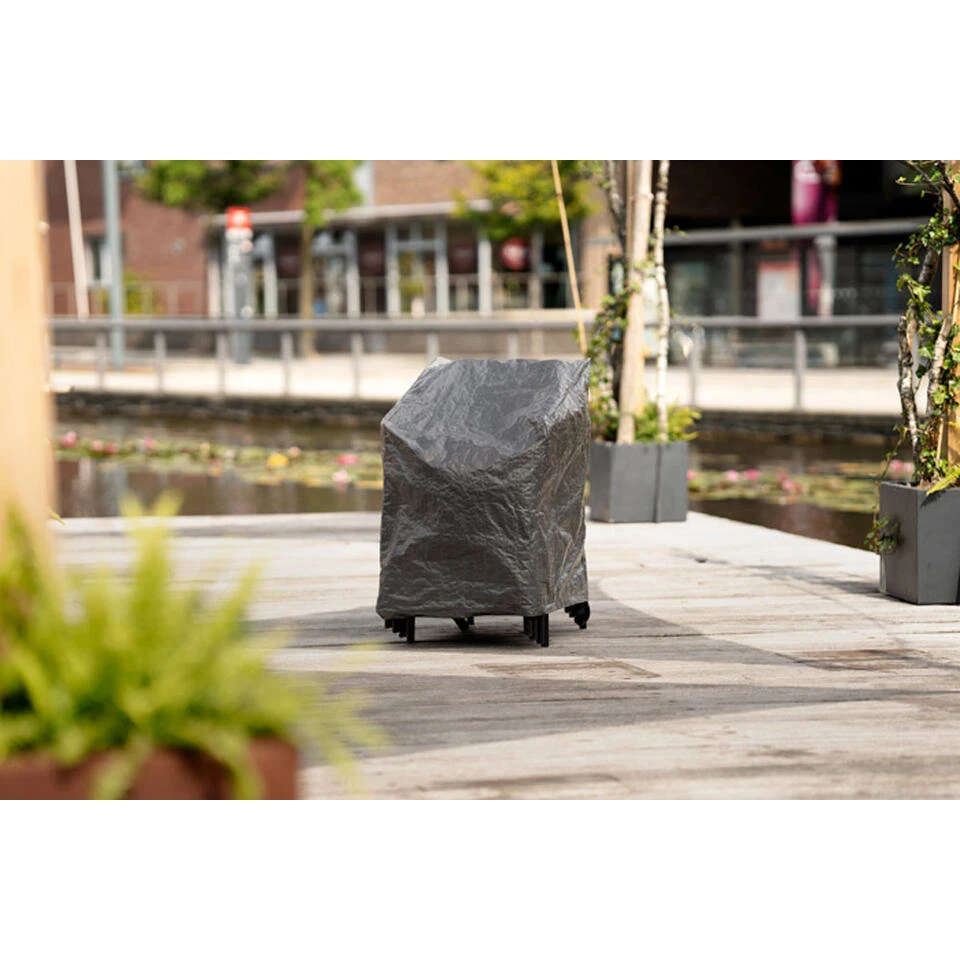 Outdoor Covers - Hoes Voor Stapelstoelen - Antraciet - 88-128x66x66 Cm 4 Outdoor Covers - Hoes Voor Stapelstoelen - Antraciet - 88-128x66x66 Cm - Afbeelding 4