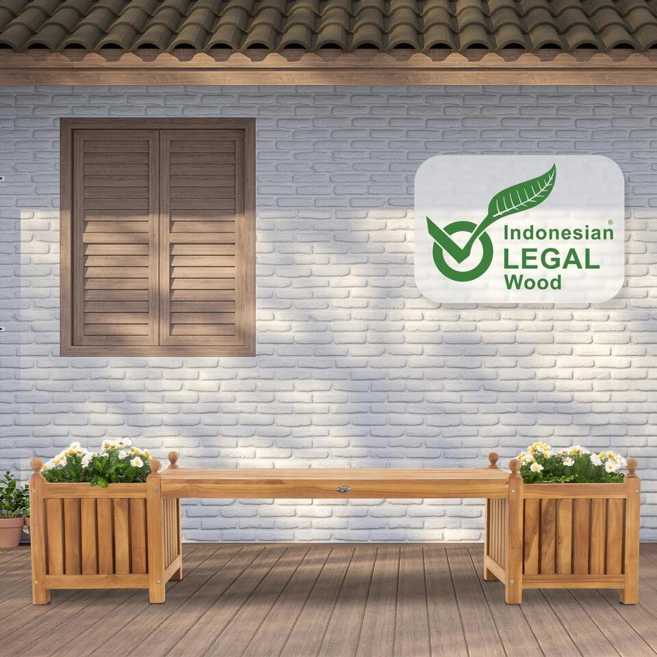 CLP Teakbank Boston 210 Cm 3 CLP Teakbank Boston 210 Cm - Afbeelding 3