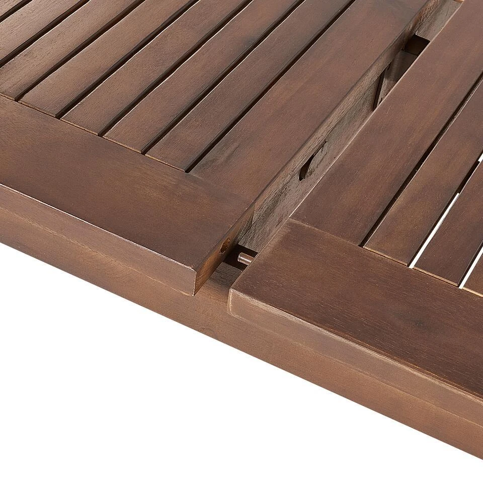 CESANA - Tuintafel - Donkerhout - 100 X 180/240 Cm - Acaciahout 10 CESANA - Tuintafel - Donkerhout - 100 X 180/240 Cm - Acaciahout - Afbeelding 10