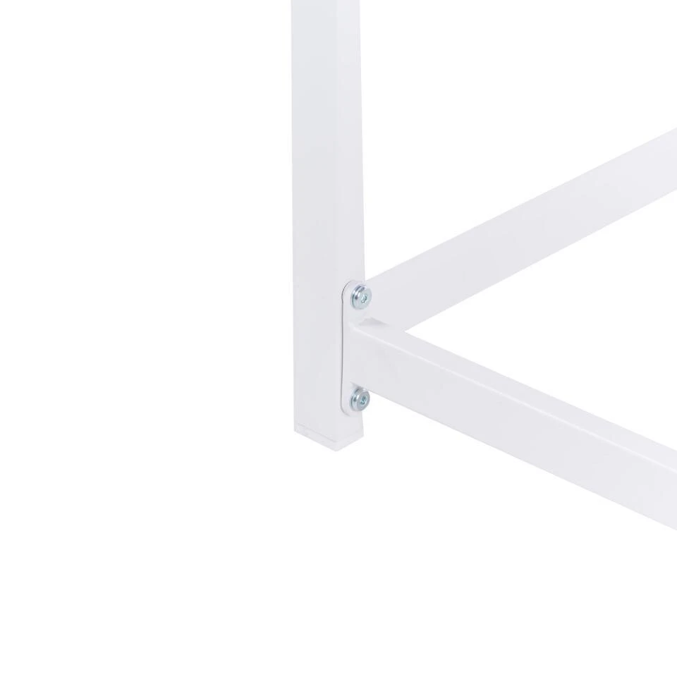 AVETRANA - Tuintafel - Wit - 150 X 50 Cm - Staal 7 AVETRANA - Tuintafel - Wit - 150 X 50 Cm - Staal - Afbeelding 7