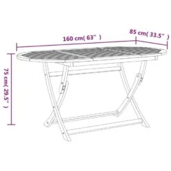 VidaXL - Tuintafel Inklapbaar - Bruin - Acaciahout - 160 X 85 X 75 Cm 17 VidaXL - Tuintafel Inklapbaar - Bruin - Acaciahout - 160 X 85 X 75 Cm -Leenbakker Winkel 547c74f8485b40dc8f9bccb1a713bba9