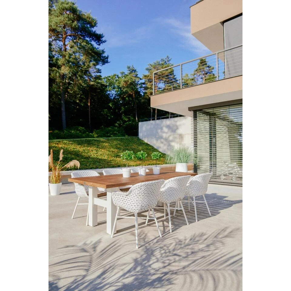 Hartman Heron Dining Tuintafel 240x100 Cm. - Wit/Teak 6 Hartman Heron Dining Tuintafel 240x100 Cm. - Wit/Teak - Afbeelding 6