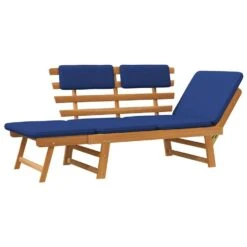 VidaXL - Tuinbank - Blauw - Acaciahout - 190 Cm - 2-in-1 - Met Kussen -Leenbakker Winkel 558163cb241d4e3c868a507edee026d5